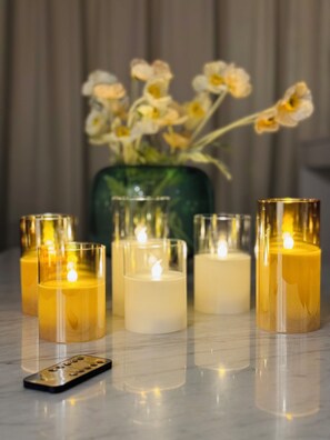 Digital candles provided for a romanic night