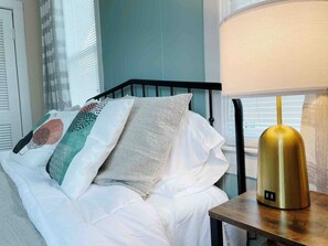 These lamps turn on when you touch them. Comes with 2 USB ports for charging your phone.