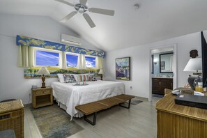 The main floor bedroom with en-suite bath.