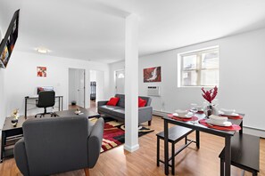 Living Room with Office Area