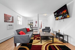 Living Room with Office Area