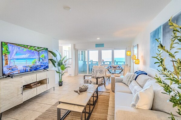 Bright, airy interior and decor.
