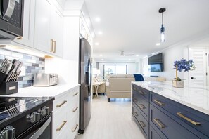 Kitchen area view and countertop