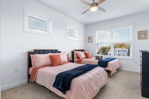 Perfect for your group or a kid-friendly stay! With two full beds and a Roku TV, it’s slumber party-ready.