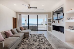 Modern Living Room with Awesome Beach Views