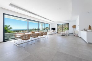 Living room with expansive views
