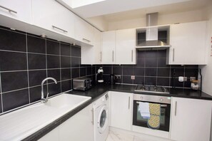 This lovely kitchen has everything you need to cook up a storm during your stay - there is even a nespresso machine to enjoy your morning coffee!