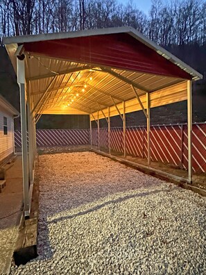 Carport Lights come on automatically at Dusk