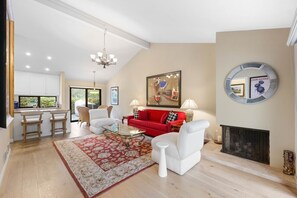 A beautiful, open living space full of light and character