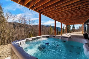 Enjoy a secluded hot tub...