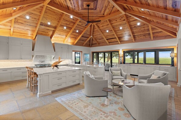 The kitchen is one of the highlights and perfect for gathering as a group.