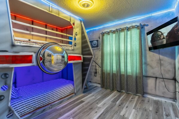 Star Wars Themed double twin bunk room (second floor)