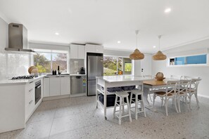 Kitchen and dining area