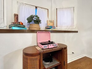 Record player works with Bluetooth and USB as well!