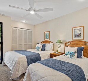 Guest bed features a queen and a twin bed