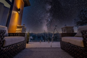 Balcony or sky deck at the main house.