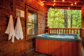 Enjoy the relaxing hot tub after a long day at the nearby attractions.