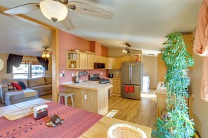 Dining Area/Kitchen | Single-Story Home | Central A/C & Heating