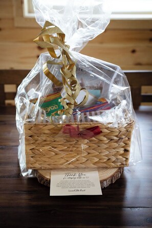 A complimentary gift basket will be left for your stay