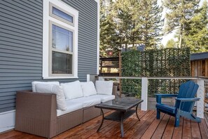 Studio outdoor seating area