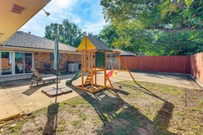 Private Patio | Playset w/ Slide & Swings | Charcoal Grill