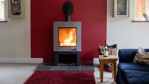 Light the fire on cooler evenings, chatting over a glass of wine