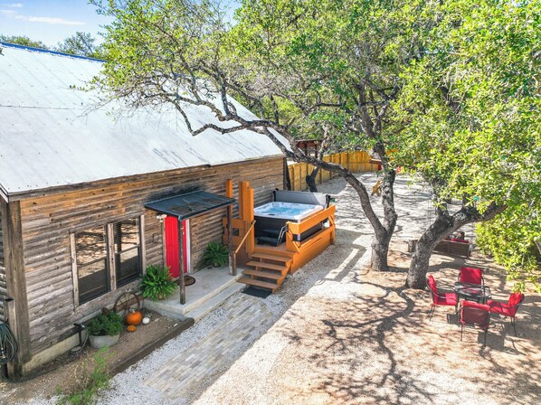 Aerial view of the property