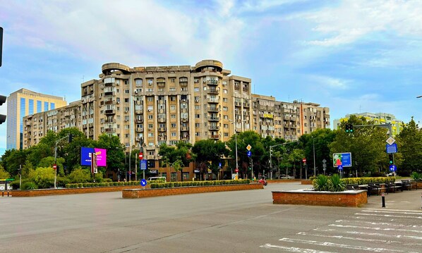 Outside building