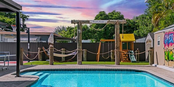 Enjoy the ultimate relaxation with a sparkling pool and soothing jacuzzi