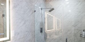 Fully equipped bathrooms with modern amenities for your comfort and convenience