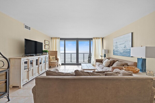 Gulf-Front Living Room