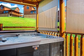 Enjoy a soak in the hot tub!