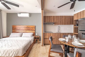 A stylishly designed bedroom perfect for unwinding after a day of adventures.