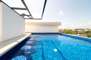 Soak up the sun in our stunning rooftop pool