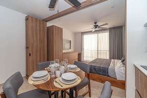 A stylish dining space with ample seating for everyone.