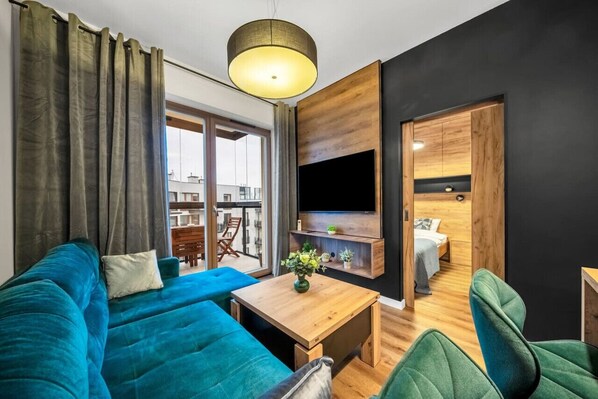 Sofa Bed and Smart TV | Book Now with RENTUJEMY.COM