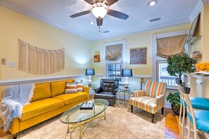Living room chairs and sofa. 