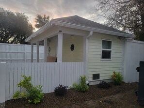 Fenced in back yard. 