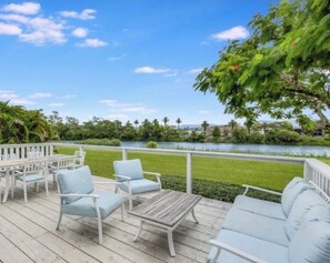 Enjoy the spacious rear deck