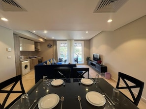 Dining Area
Dining space for 4–6 guests next to open-plan living room