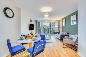 Open plan living room and dining area