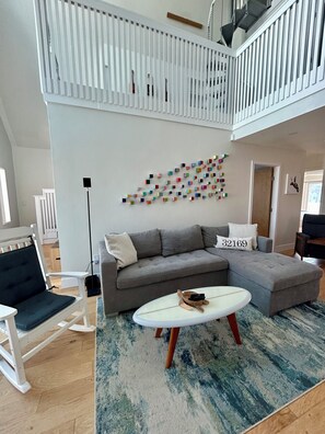 Queen sofa bed in living area offers sleeping for 1 or 2 guests