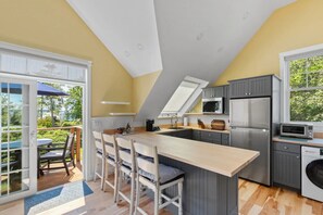 Deck and kitchen area
