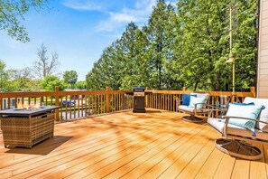 Private deck overlooking the channel