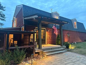 Grand entrance with walkway from your car door including key pad for easy access