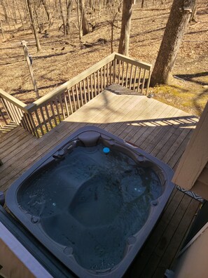 Hot tub from upper deck