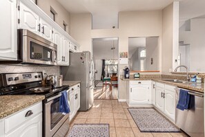 Cook up your favorites in a fully equipped kitchen!
