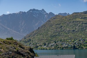 Views of the Remarkables from the balcony