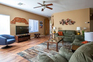 Comfortable Living Room With 55" Smart TV