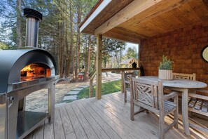 Pizza oven on the deck
